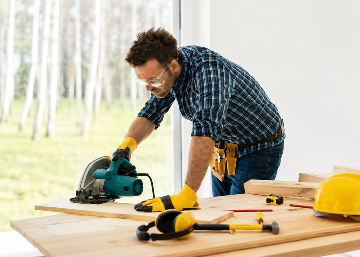 Person working with hand tool