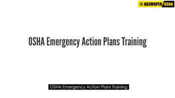 OSHA Emergency Action Plans Training