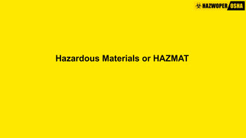DOT Hazmat Transportation: General Awareness Training